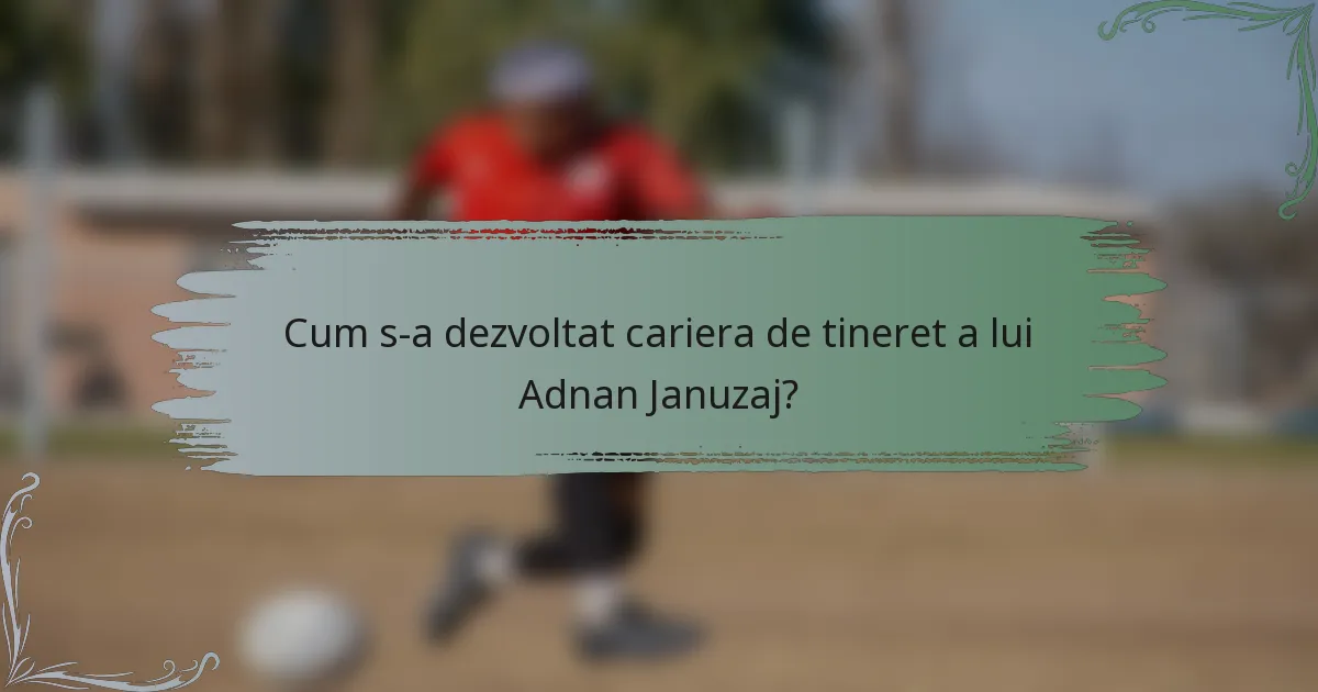 Cum s-a dezvoltat cariera de tineret a lui Adnan Januzaj?